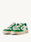 Autry Autry in wit en groen leer met versleten effect