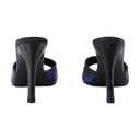 Holografisk logo Mules Coperni Blue/Black Vegan Leather