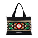 Broderet strik shopper taske casablanca strik sort