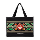 Broderet strik shopper taske casablanca strik sort