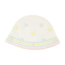 Cappello a secchio all'uncinetto kawaii Casablanca cotone bianco