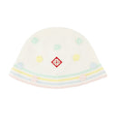 Cappello a secchio all'uncinetto kawaii Casablanca cotone bianco