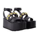 Tima Platform In Black Leather