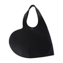 Bolsa de carcasa de corazón en cuero negro