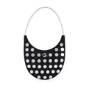 Bolsa de deslizamiento de anillo en bordado negro