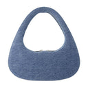 Swipe Baguette Bag Coperni lærred vasket blå