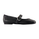 Belt ballerinas coperni läder svart