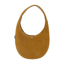 Sac à glisser à double gousset coperni en cuir marron