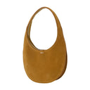 Sac à glisser à double gousset coperni en cuir marron