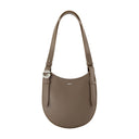 Mini bolso de hombro de cinturón coperni cuero marrón