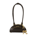 Mini With Charm Shoulder Bag Self Portrait Leather Brown