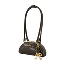 Mini With Charm Shoulder Bag Self Portrait Leather Brown