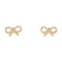 Micro Pendientes de arco de oro autorretrato oro plateado