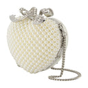 Pearl Heart Clutch Autotratero poliéster blanco