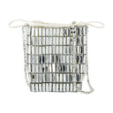 Crystal Mini Crossbody Self Portrait Metal Silver
