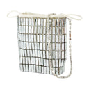 Crystal Mini Crossbody Self Portrait Metal Silver