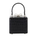 Croco Micro Handbag Portrait Portrait Leather Black