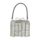 Crystal Mirco Bag Self Portrait Metal Silver