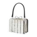Crystal Mirco Bag Self Portrait Metal Silver