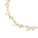Collar de arcos de cristal autorretrato oro