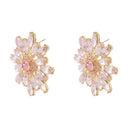 Flower Earrings Self Portrait Metal Pink