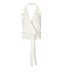 Gilet con cintura Avorio Elisabetta Franchi