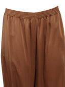 Fabiana Filippi Pantalone Ampio, Elastico Vita En Enver Satin Lucido Couleur Vimini