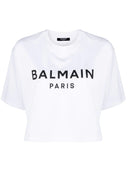 Maglietta Balmain Balmain Cropped con stampa