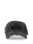 Palm Angels Curved Logo Distressed Cap Anthracite
