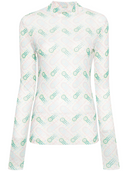 Casablanca Semi Transparent Top With Print