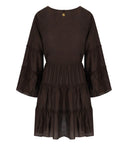 Pahiesa Formentera Brown Short Dress