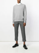 Thom Browne Crewneck Pullover W/ Center Back Rwb Stripe In Classic Loopback
