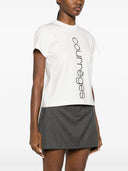 Courreges Cotton T -shirt med logotyptryck