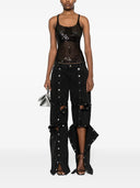 Die Attico Denim Jeans / Snap -Knöpfe