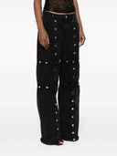 Die Attico Denim Jeans / Snap -Knöpfe