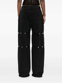 Die Attico Denim Jeans / Snap -Knöpfe