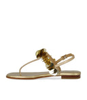 Michael Kors Loretta Gold Zehenstegsandale