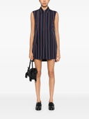 Thom Browne Rwb Stripe Mini Wide Shirt Dress