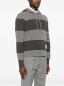 Thom Browne Striped Knitted Hoodie