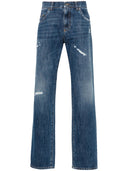 Dolce & Gabbana Straight Jeans With A Worn Effect