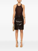 Tom Ford Crocodile Falda de cuero en relieve