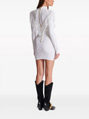 Balmain krótka sukienka z frędzlami