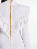 Balmain krótka sukienka z frędzlami