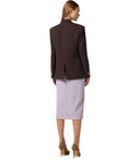 Elisabetta Franchi Brown Double Breasted Blazer