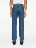 Jeans de jambe droite des anges Palms avec broderie monogramme