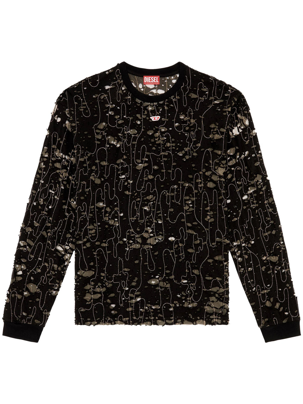Diesel T Boxt T Shirt With Worn Effect