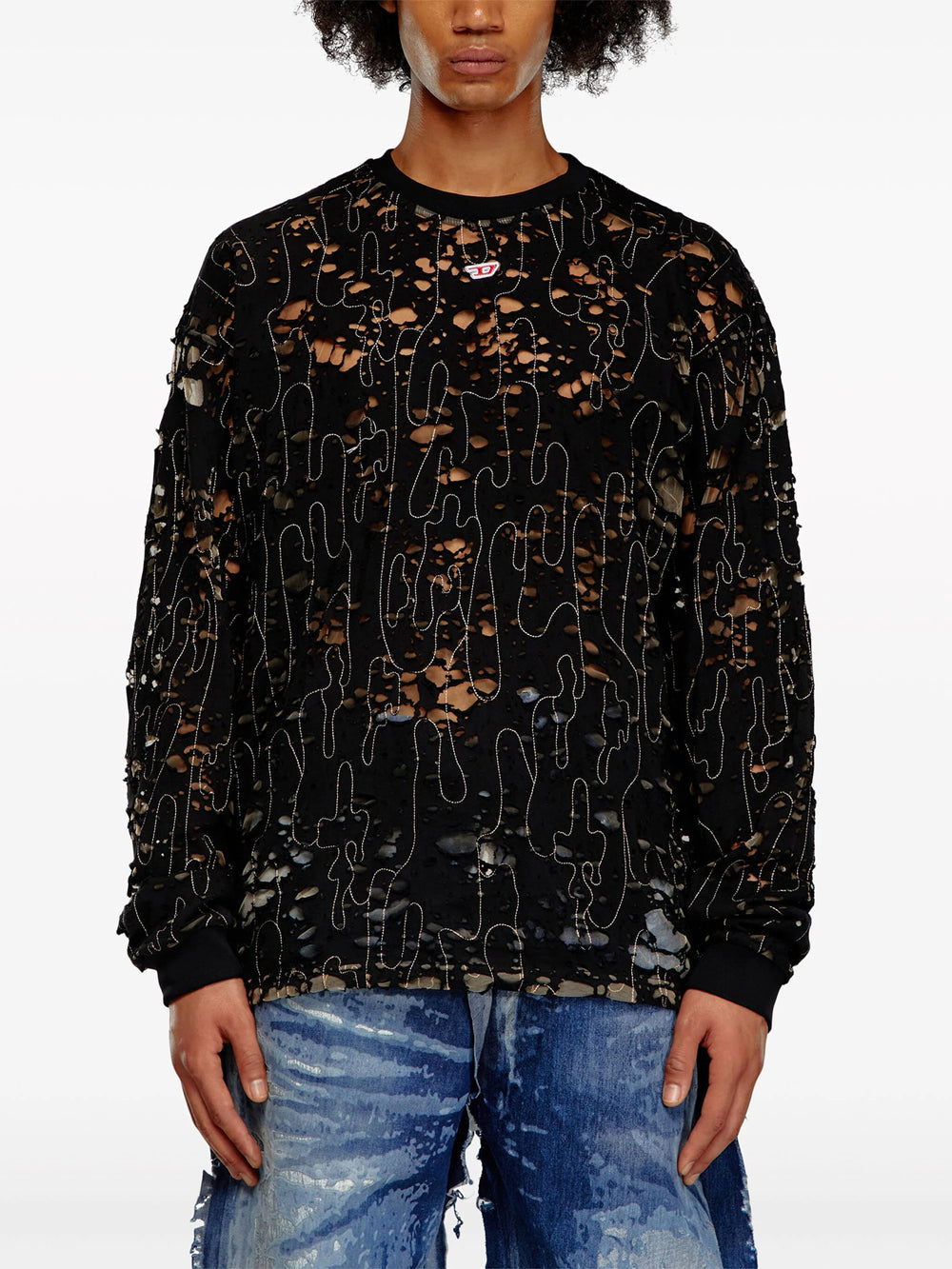 Diesel T Boxt T Shirt With Worn Effect