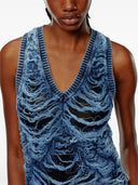 Diesel Short M White Dress With Worn Effect