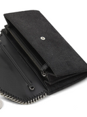 Stella Mc Cartney Falabella Continental Wallet With Chain Eco Shaggy Deer W/Ruthenium Chain