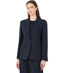 Max Mar Weekend Lamine Blue Einreihiger Blazer